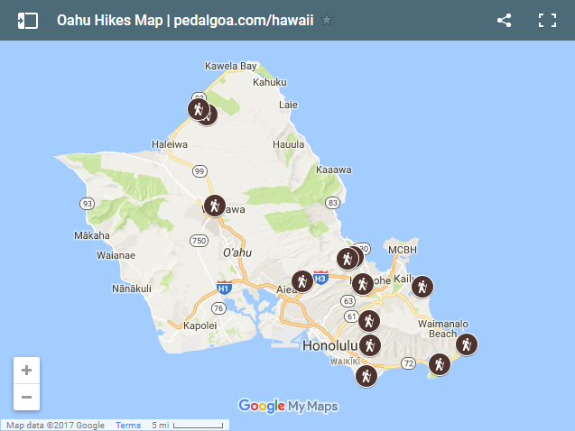 Hawaii: Map of Hawaii hikes