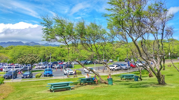 Hanauma Bay parking lot, Oahu, Hawaii